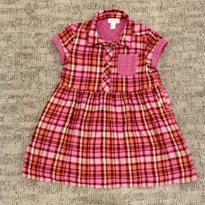 Cat & Jack Plaid Short Sleeve Woven Dress